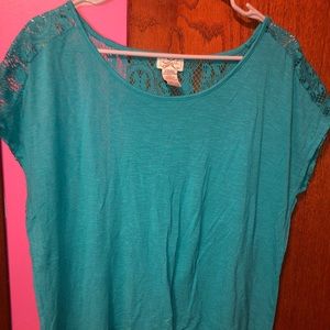 Lace back t-shirt